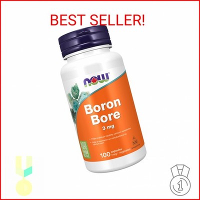 NOW Foods Supplements, Boron 3 mg (Bororganic Glycine), Structural Support*, 100