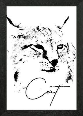 Katze gerahmtes Wandbild Poster Leinwanddruck Bild