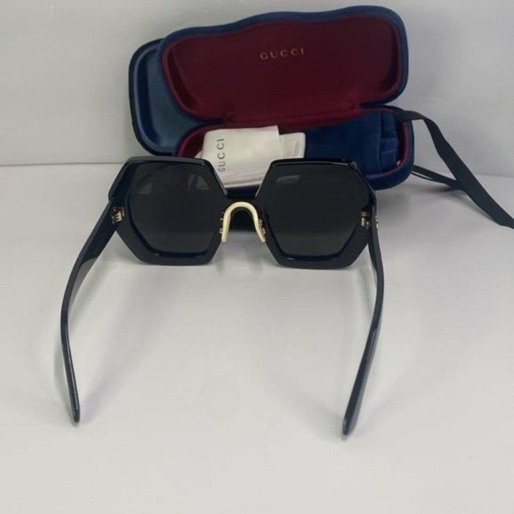 - NEW AUTHENTIC GUCCI GREY GEOMETRIC UNISEX SUNGLASSES GG0772S 004 55 image 9