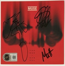 BAND SIGNED Muse The Wow Signal Album Art Card & CD BAS Beckett COA AUTOGRAPH