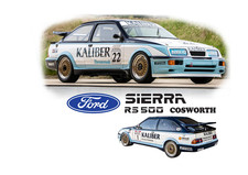 1:10 RC Clear Body Shell - Ford Sierra RS500 Cosworth with Kaliber Livery
