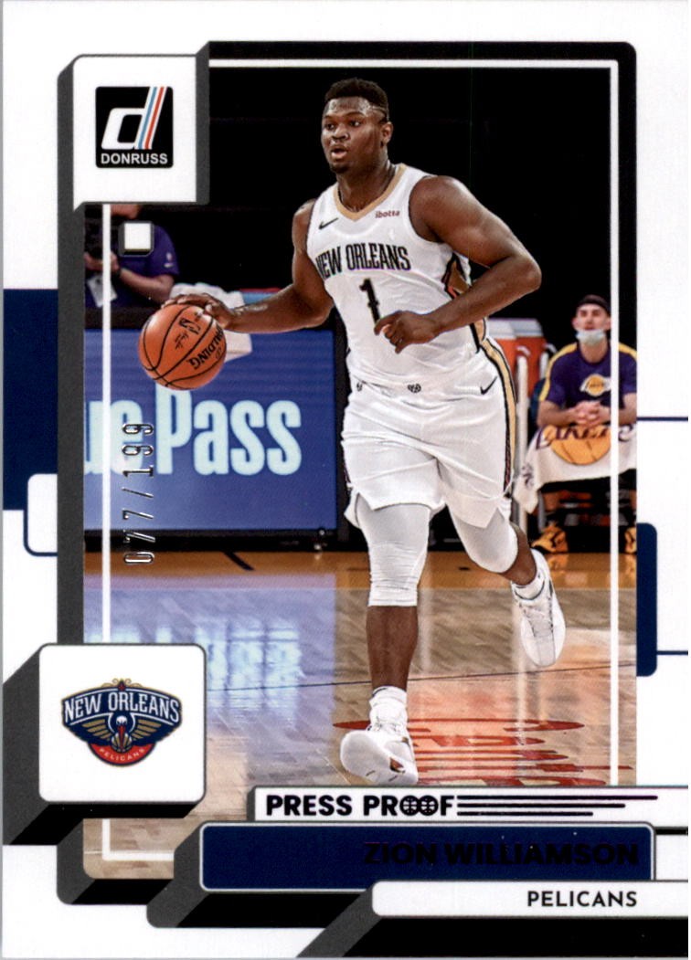 2022-23 Donruss Press Proof Purple #164 Zion Williamson /199 - BSK