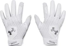 White Metallic Silver Heatgear Sport Activity Gloves Small Durable Breathable