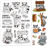 Süß WaschbäR Transparente Silikonstempel Holz Klare Stamps Tiere Silikonstempel