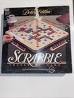 Vintage Scrabble Deluxe Edition Crossword Game Milton Bradley 1989 Complete