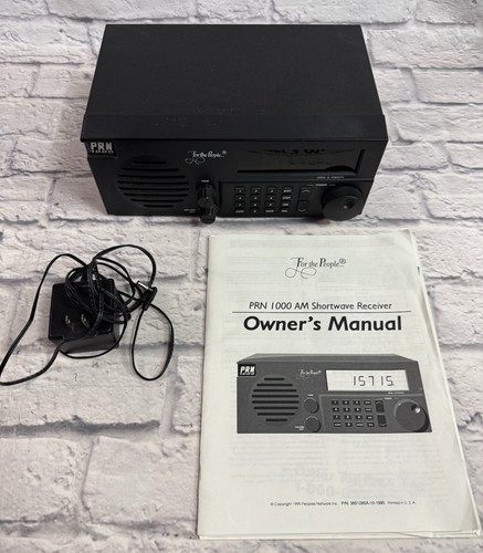 PRN-1000 Shortwave Radio Receiver For The People Made In USA w Power & Manual