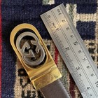 Vintage 35 36 1980s Gucci Reversible Leather Belt Luxury Classic Made In Italy