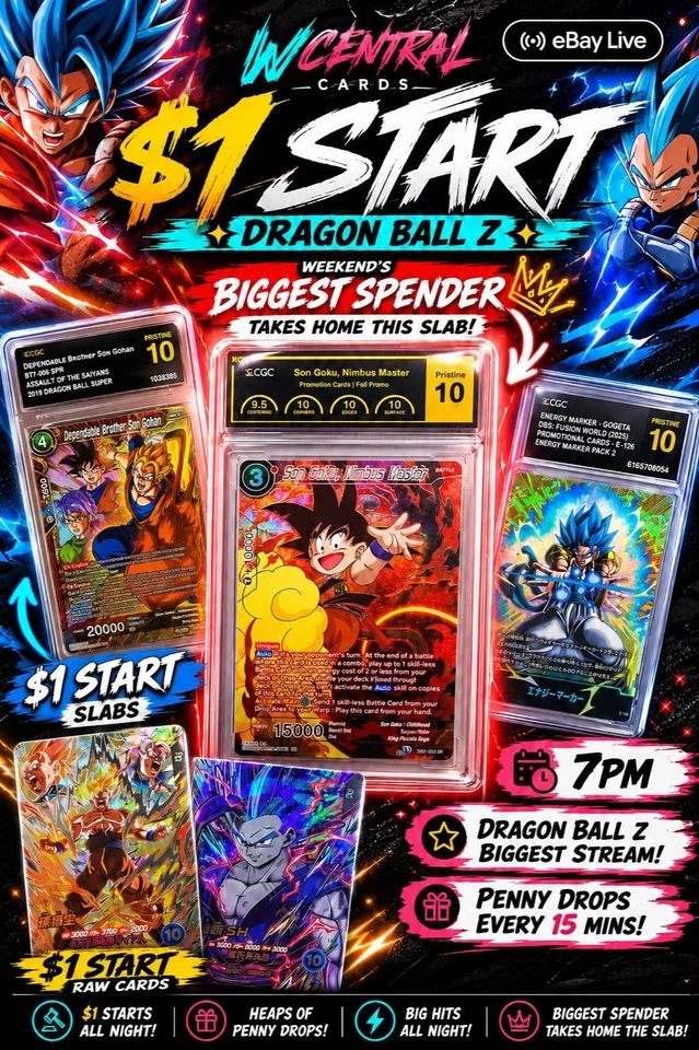 $1 START DBZ GDRS & SLABS - PENNY DROP EVERY 15 MIN