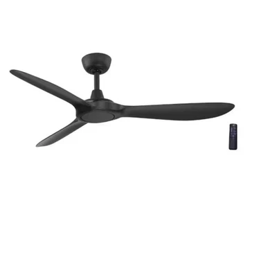 HOME DECORATORS COLLECTION Home Decorators Tager 52 in. Smart In/Outdoor Black Matt Ceiling Fan w/ Remote