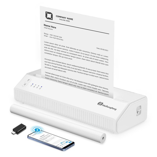 Portable Printers Wireless for Travel, Bluetooth Thermal Inkless Mobile Print... - 第 1/6 張圖片