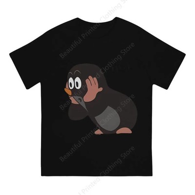 Soft Cotton T-shirt Small Mole Print Cool Men's and Women's T-shirt Loose and Ov