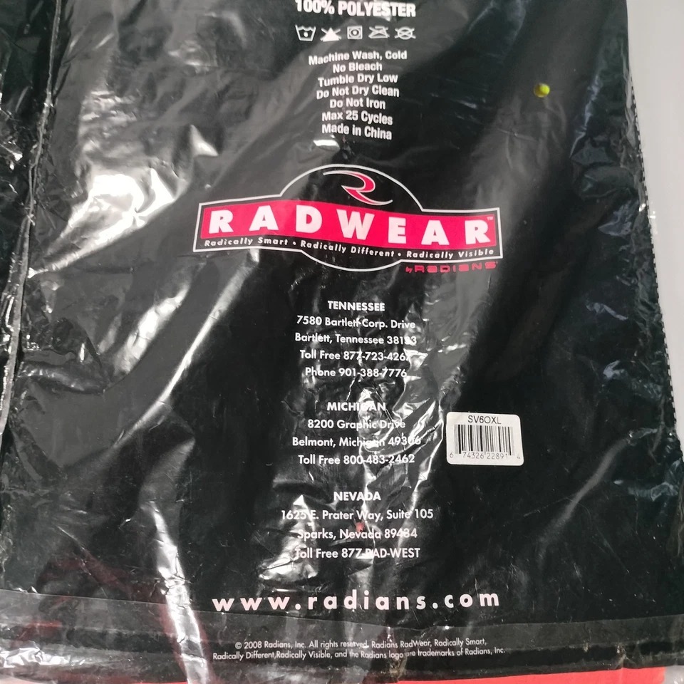 Radians Radwear SV60 Lot Of 2 Orange High Visibility Safety Vest Mens Sz XL New - Image 3 of 4