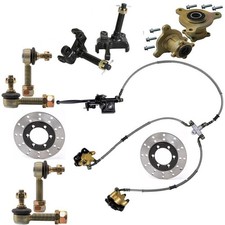 Front Hydraulic Disc Brakc Calipe  3 Stud Spindle Knuckle Hub Kit Quad Go kart