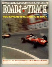 [d2865] 65.9 ROAD & TRACK/ Le Mans 24 Hour, Marcos 1800, Alpha Julia Spider Velo