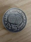 Rare 1974 Alaska International Bartering Unit 1 oz Silver Round - Mintage 1,000