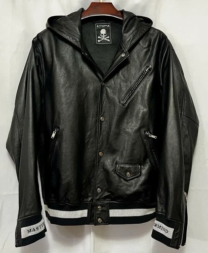 Rare Mastermind Japan MMJ Lambskin Leather Hoodie Size-XL Made in Japan 🇯🇵 image 2