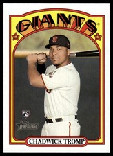2021 TOPPS HERITAGE BASEBALL CARD CHADWICK TROMP RC #631 RC SAN FRANCISCO GIANTS