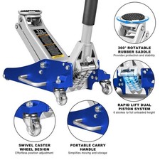 1.5 Ton Low Profile Aluminum Racing Floor Jack Hydraulic Dual Piston Rapid Pump 1.5 Ton Low Profile Aluminum Racing Floor Jack Hydraulic Dual Piston Rapid Pump