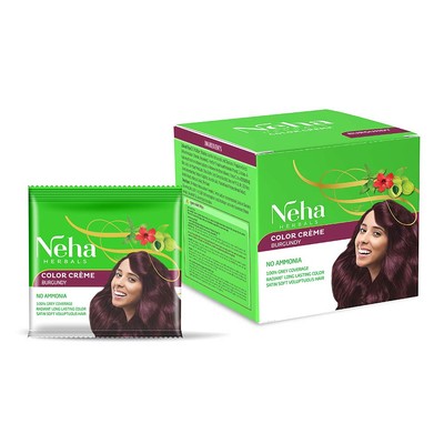 Neha herbal Creme Haarfarbe Weinrot Schatten 150g