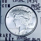 1934 P BU GEM PEACE SILVER DOLLAR UNC MS+++ U.S. MINT RARE KEY COIN 8619