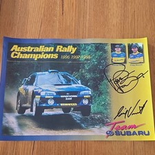 Subaru Team Australian Rally Champions 1996, 97, 98 Autographed by Possum+Craig