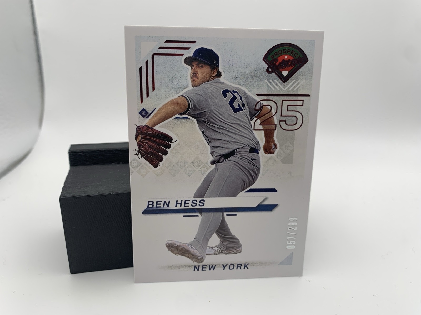 2025 Panini Prospect Edition - Ben Hess Red Parallel /299 New York Yankees