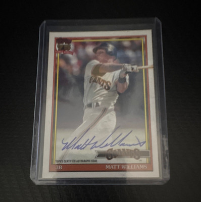 Topps 2026 Matt Williams 1991 Topps Baseball Autograph 91A-MW SF Giants Auto