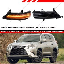 For Lexus Gx460 Lx570 Sequential Led Side Mirror Turn Signal Lights Smoked Lens