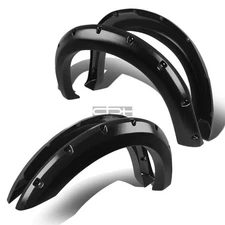 Fit 99-07 Ford Super Duty 3" Textured Black Pocket-Riveted Wheel Fender Flares