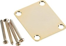 Fender 4-Bolt Vintage Neck Plate, Plain, Gold