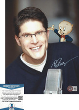 BOB BERGEN SIGNED 'PORKY THE PIG' LOONEY TUNES 8x10 PHOTO ACTOR BECKETT COA BAS