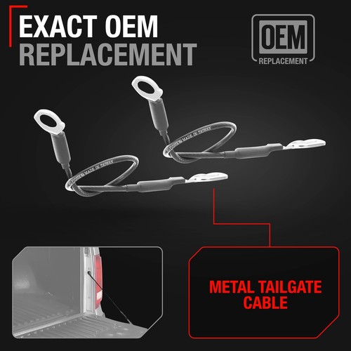 Tailgate Cable Set, Left & Right for Ford F-150, F-250, F-250 HD, F-350 - Picture 3 of 5