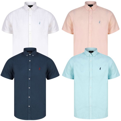 Kensington Eastside Mens Shirt Short Sleeve Smart Cotton Button Down