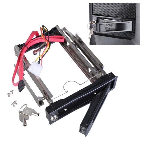 SSD/HDD Metal Mounting Bracket kit Convert 3.5 HDD/SSD to 5.25 Black Bracket - Bild 2 von 8