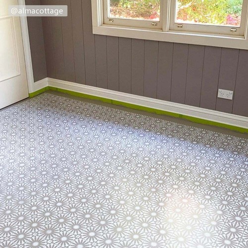 Kunstfliesenschablonen - Farbe Fliesenoptik auf Böden Wände Garten Terrassen - Midelt - Bild 5 von 9