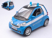 Smart Fortwo Polizei 1:24 Modell NEW RAY