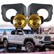 Side Rhlh For Toyota Tacoma 16-20 Amber Lens Clear Fog Lights Assembly