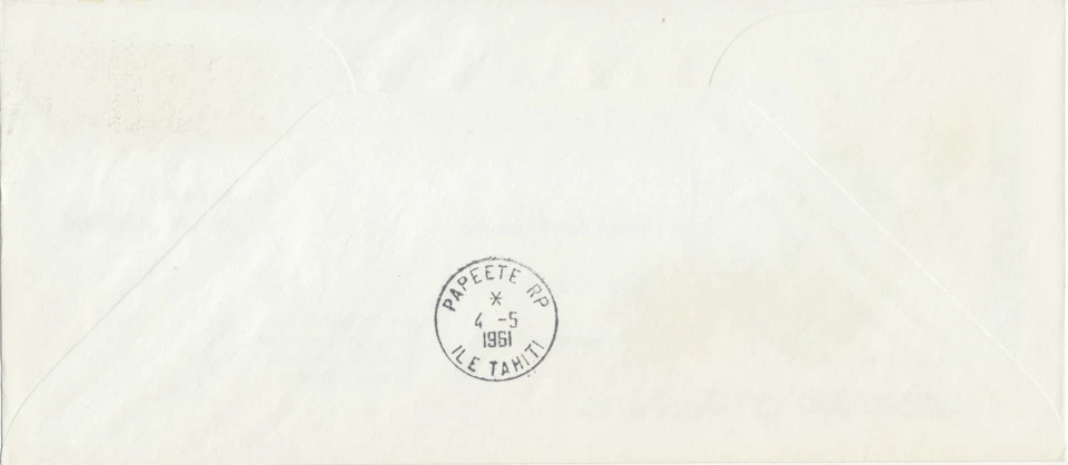 FRENCH POLYNESIA 1961 FF HONOLULU HAWAII – PAPEETE Tahiti, FRENCH POLYNESIA - Image 2 of 2