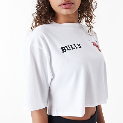 4800/632 NEW ERA BASKET CHICAGO BULLS T-SHIRT CROP DONNA CORTA