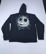 Disney Hoodie XL Gray Jack Skellington Jacks Back Y2K Night Before Christmas