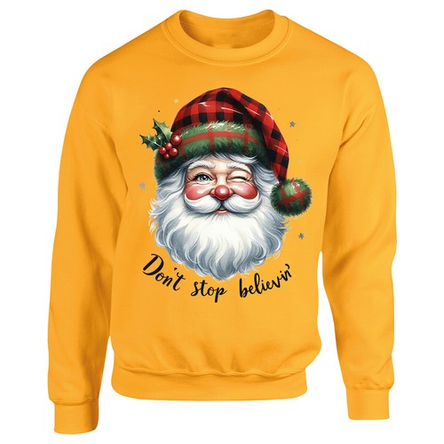 Hombres?s y Mujeres?s Guiño Santa Navidad Jumper Sudaderas para Adultos #MC - Imagen 23 de 43