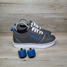 HEELYS Pro 20 Wheeled Shoe Skate Shoe Youth Sz 5 Gray White Royal Blue HE100759