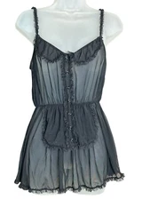 Sexy Little Things Victoria’s Secret Mesh Cami Slip Bustier Maid Medium Apron