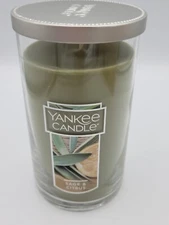 Yankee Candle SAGE & CITRUS 12 oz Med Single Wick Pillar Candle *FREE SHIPPING*