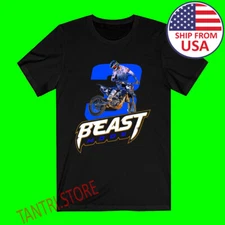 Eli Tomac Beast Mode AMA Motocross Champion Men's Black Size S to 3XL