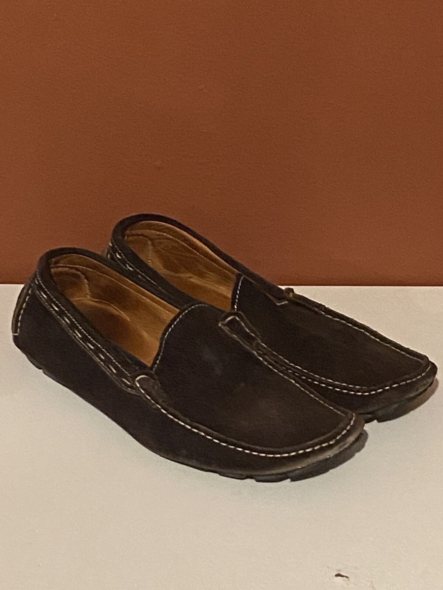To Boot New York Dark Brown Suede Moc Toe Driving Loafers  display picture 2