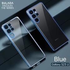 For Samsung Galaxy S25 Ultra/S24+/S23 Shockproof Rubber Clear Back Case Cover