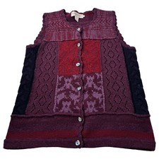 Vintage All Week Long Vest Womens Wool Sz Medium Abstract