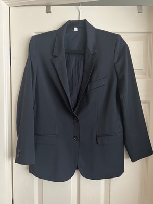 Hermes | Navy Blue Women's Wool Blend Blazer Sz 36/4