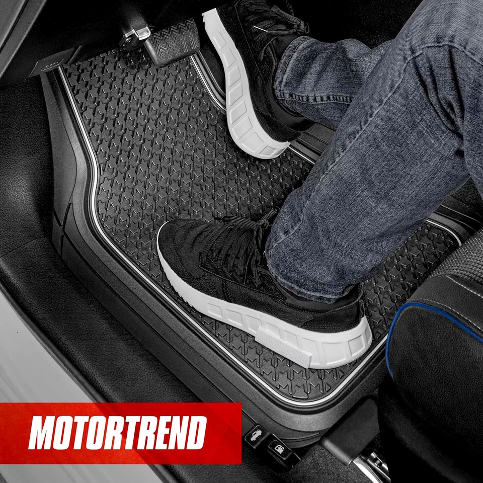 Alfombrillas de goma negras de alta resistencia para auto camión 4 piezas semi personalizadas para Audi Foto 3 de 4